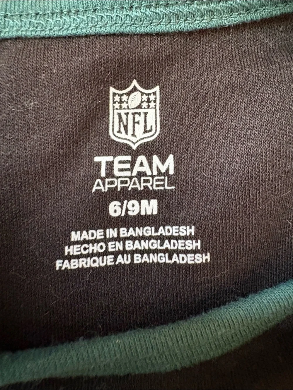 NFL Team Apparel Green, Black and White Baby One Piece Body Suits